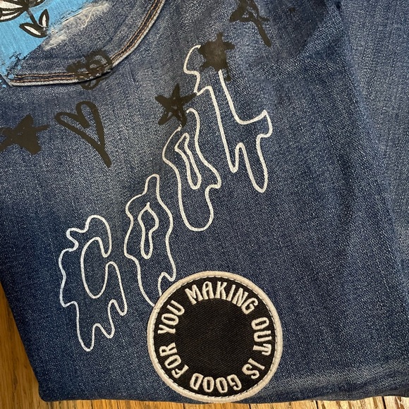 AMERICAN EAGLE | Women’s Hi-Rise Jegging Graffiti Jeans Size 6 Regular - Picture 3 of 16